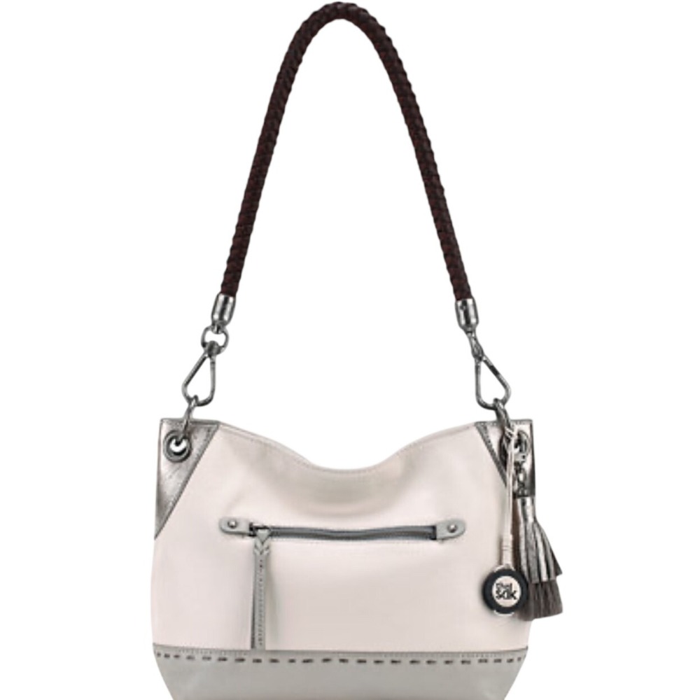 The Sak Vintage Y2K Indio Demi Leather Metallic Shoulder Bag Purse